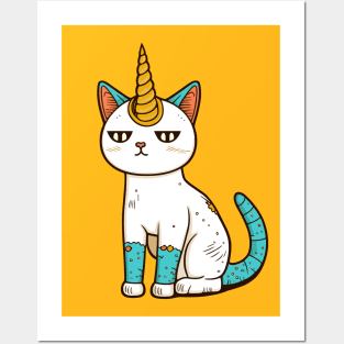 The Unique, Awesome and Magic Unicorn Cat Posters and Art